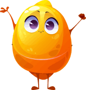 Orange mascot character